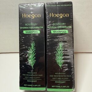Hoegoa Rosemary Hydrolyzed Keratin Shampoo 2 Pack 3.38oz Volumizing Hair Growth